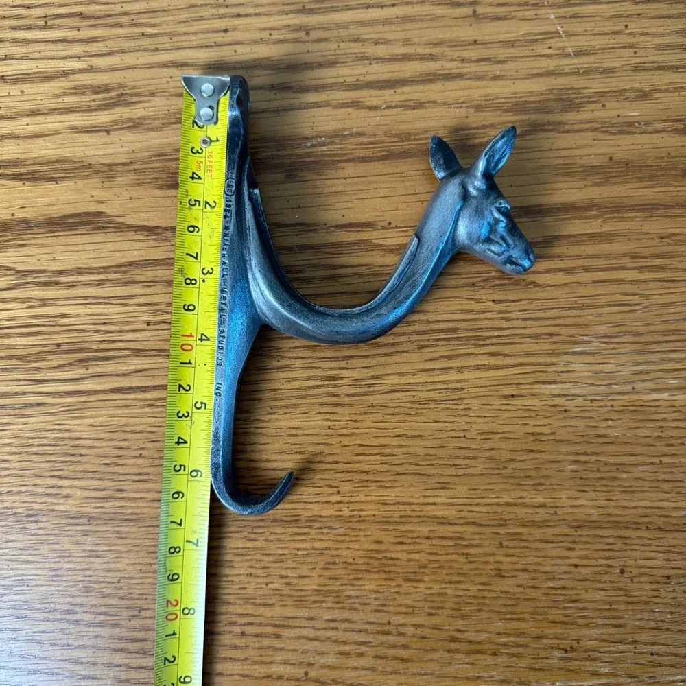 Vintage 1964 Whitehall Metal Studios Deer Head‎ Double Hook Hanger Metal